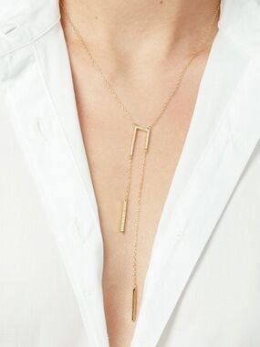 BaubleBar Tuner Y-chain Lariat Drop Necklace - NWT